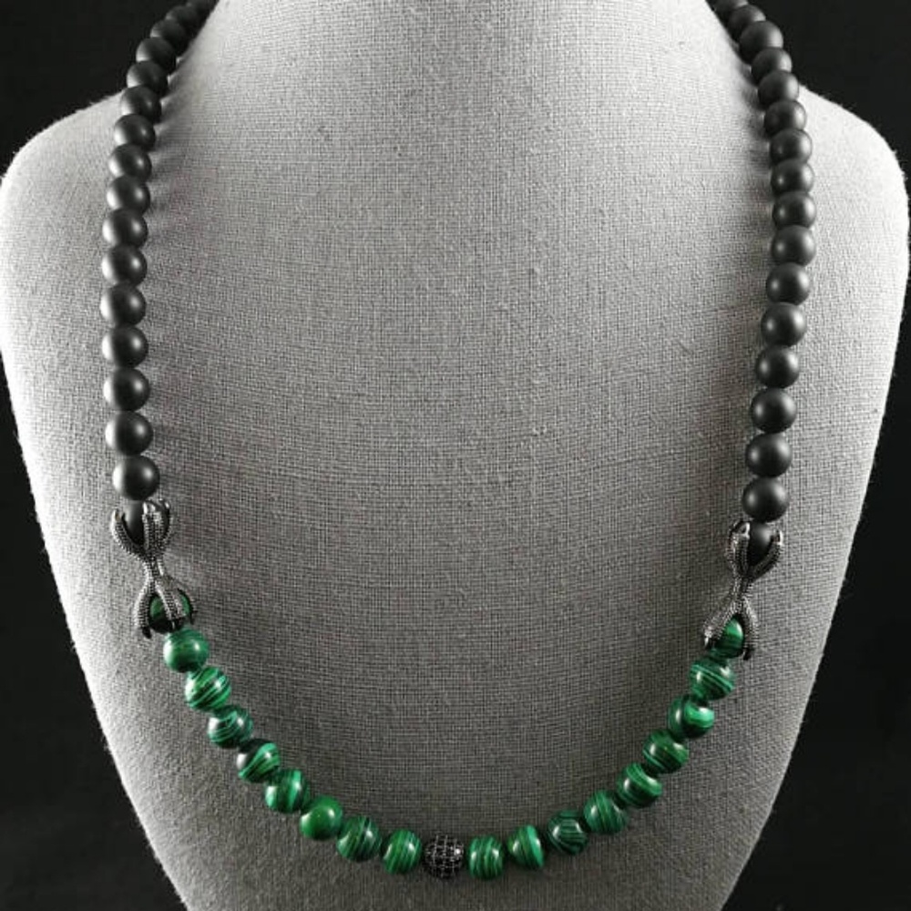 Handmade: men's gemstone necklace by Saint Shadle